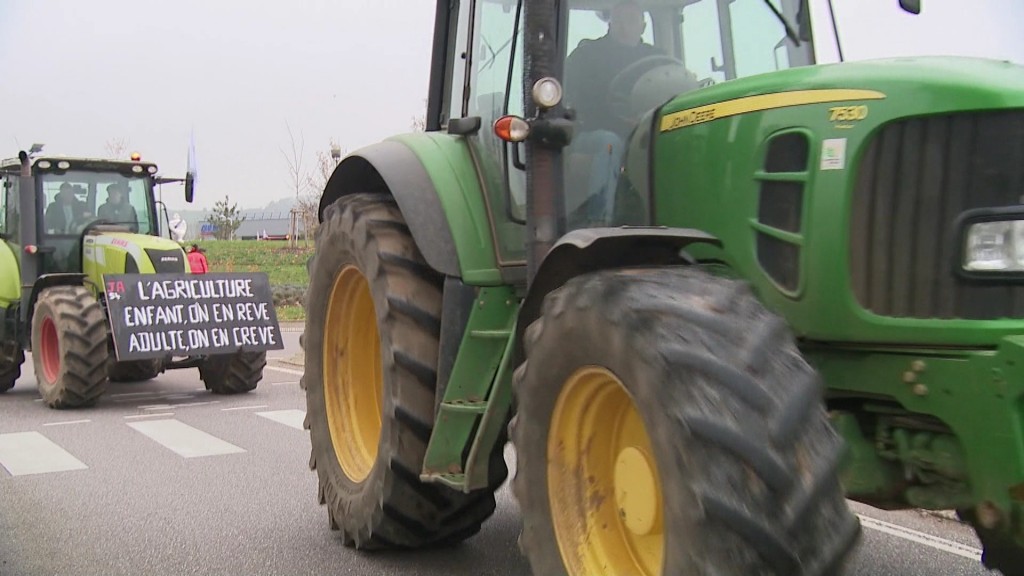Foto: Traktoren bei einer Demonstration